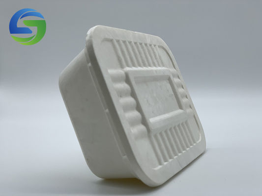 100% Compostable LFGB 17.5x12.5x4.5cm Cornstarch  Bio Food Packaging