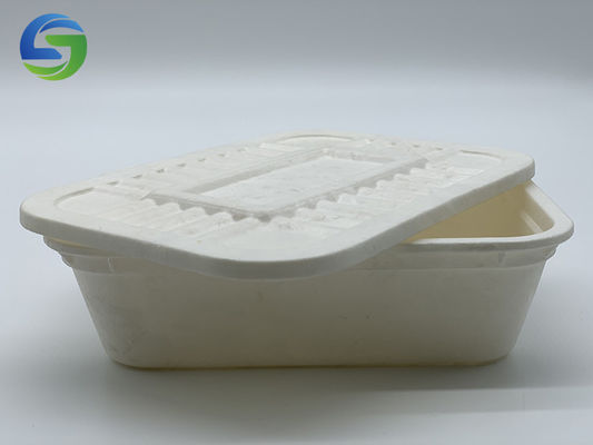 100% Compostable LFGB 17.5x12.5x4.5cm Cornstarch  Bio Food Packaging