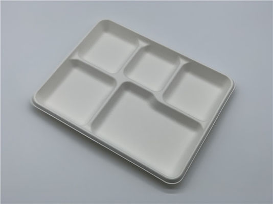 Dinnerware 25g 5 Compartment Biodegradable Food Trays