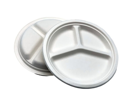 φ225×18mm 16 Grams Biodegradable Sugarcane Bagasse Plates