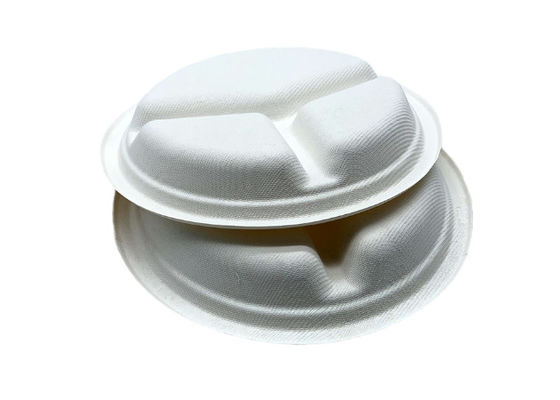 φ225×18mm 16 Grams Biodegradable Sugarcane Bagasse Plates