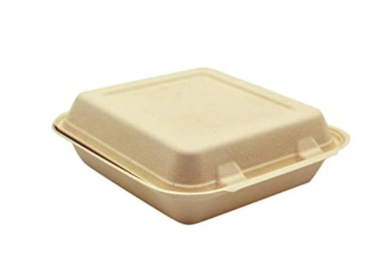 6 Inches Lunch Freezer Safe Biodegradable Takeout Containers