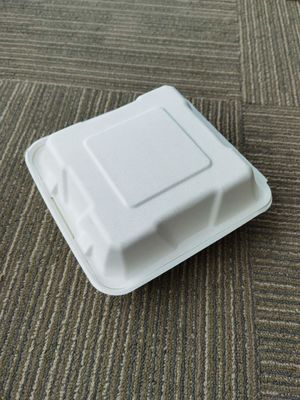 9inch biodegradable disposable clamsell cardboard box 3 compartment fast food takeout packaging box for restaurant