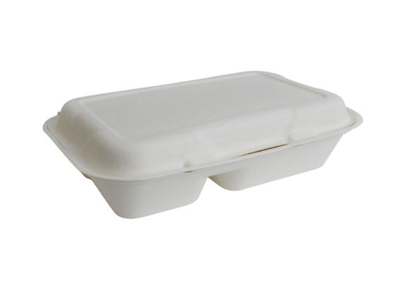 Natural 35g Clamshell 22.5×12.5×5.5cm Biodegradable Salad Boxes