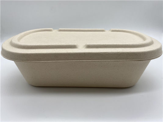 850ML Sugarcane Takeaway Biodegradable Salad Boxes