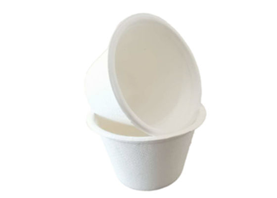 4oz White  Portion Biodegradable Cups And Lids