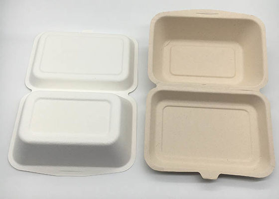 655ml Rectangle  7"×5'' Unbleached Biodegradable Takeout Containers