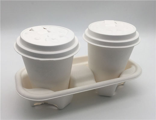 4 Park Bagasse Pulp 28g 215×215×47mm Paper Cup Carrier