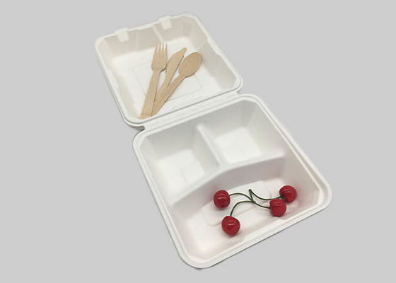 3 Compartment 1560ml 9×9 Inch Biodegradable Togo Boxes