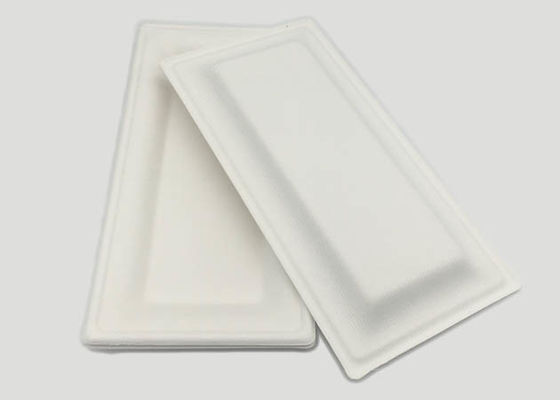 Sugarcane Rectangle Dinner 10"×5” Biodegradable Food Trays