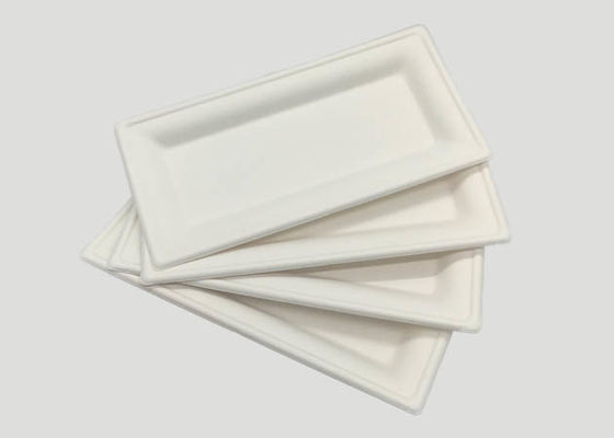 Sugarcane Rectangle Dinner 10"×5” Biodegradable Food Trays