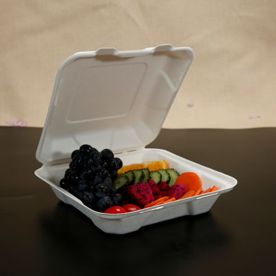 9 Inch 3 Compartment  Biodegradable Takeout Food Containers