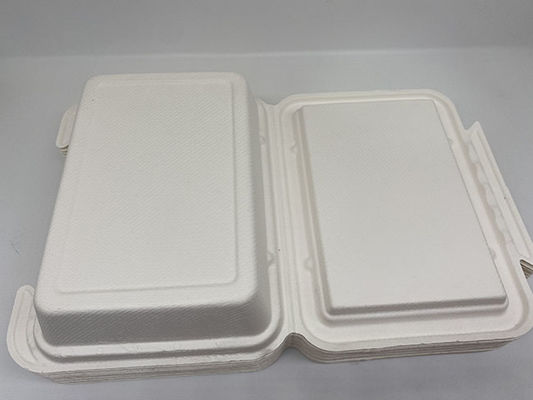 Renewable 9x6 Inch 39g Biodegradable Takeout Containers