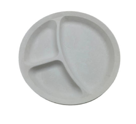 10inch Dinner Round 3 Compartment Corn Starch Plates