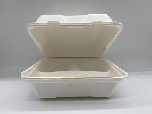 9 Inch 3 Compartment  Biodegradable Takeout Food Containers