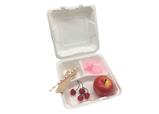 FDA 8 Inch 1135ml Biodegradable Takeout Containers