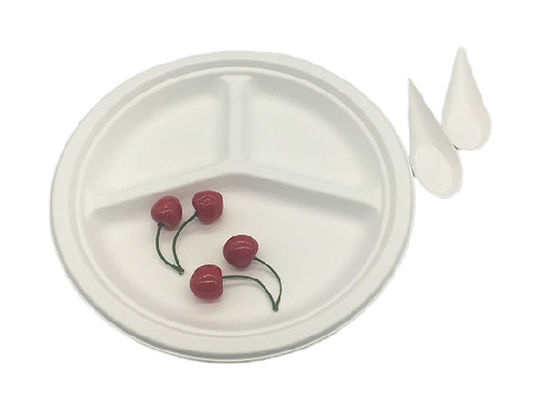 9 Inch 16g 100% Biodegradable Sugarcane Bagasse Plates