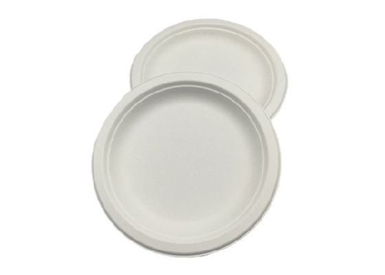 Eco Friendly Disposable Sugarcane Bagasse 7 inch Food Dinnerware Round Cake Plate