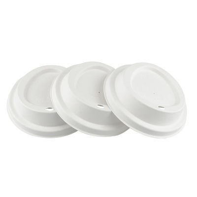 Custom Logo Takeaway Cup Cover Natural Sugarcane Pulp Hot Take Away Single Layer Paper Cup Lid