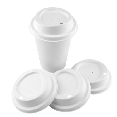 Custom Logo Takeaway Cup Cover Natural Sugarcane Pulp Hot Take Away Single Layer Paper Cup Lid