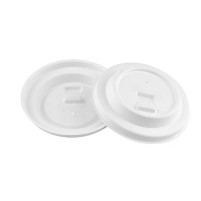 Disposable Sugarcane Pulp 8oz 12oz Coffee Cup Lids