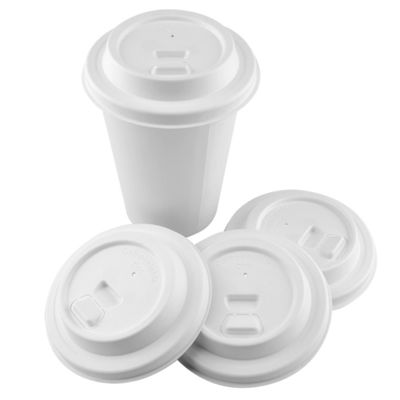 Biodegradable 80mm 90mm Sugarcane Cup Lids For Hot Tea