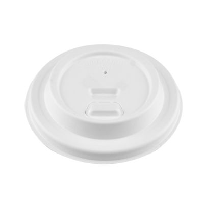 Biodegradable 80mm 90mm Sugarcane Cup Lids For Hot Tea