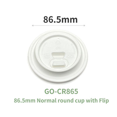 100% Recyclable Sugarcane Bagasse Screw On Lids For 8oz 12oz 16oz Cups