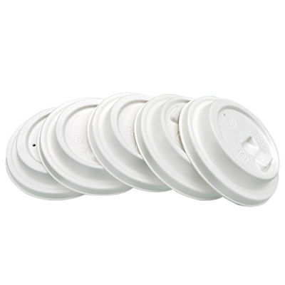 100% Recyclable Sugarcane Bagasse Screw On Lids For 8oz 12oz 16oz Cups