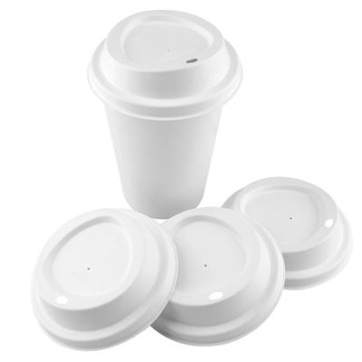 80mm 90mm Biodegradable Sugarcane Reusable Coffee Cup Lids For Travel