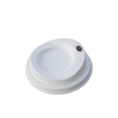 80mm Molded Disposable Sugarcane Bagasse Cup Lids