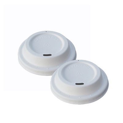 8cm Biodegradable Sugarcane Pulp Coffee Cups With Lids
