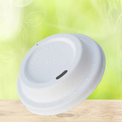 8cm Biodegradable Sugarcane Pulp Coffee Cups With Lids
