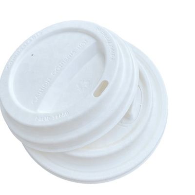 GB/3561-89 Compostable Sugarcane Bagasse Coffee Cups With Lids