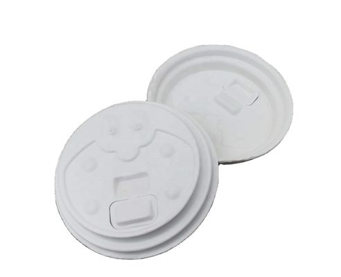 Sugarcane Bagasse 90mm Compostable Disposable Cup Lids