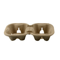 Wholesale Disposable 2 Cup Paper Cup Carrier , Paper Coffee Cup Holder Tray