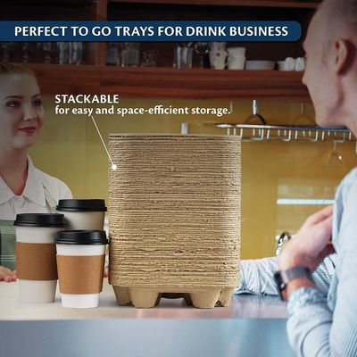 Stackable No Spill 2 4 Paper Cup Holder Tray For Coffee Bar