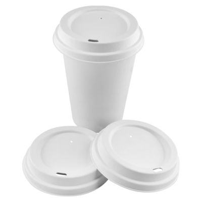 100% Biodegradable Eco 90mm Brown Natural Sugarcane Pulp Cup Lids