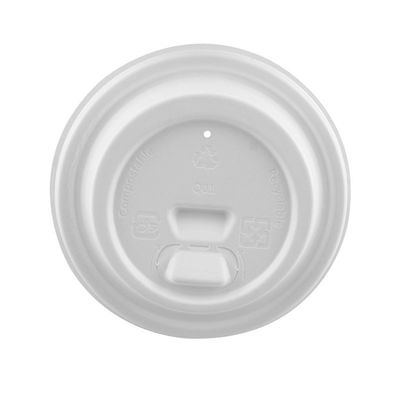 86.5mm Biodegradable Cup Cover Eco Sugarcane Bagasse Raw Material Paper Pulp Cup Lids