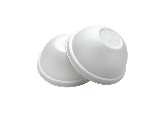 Eco Friendly 100% Compostable Biodegradable White 80mm Bagasse Cup Lids Non Leak Cover For Dessert And Cola