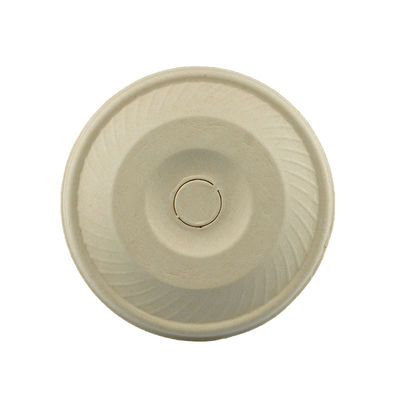 100% Biodegradable，Natural Sugarcane Pulp, 90mm Paper Cup Lids For Coffee Shop