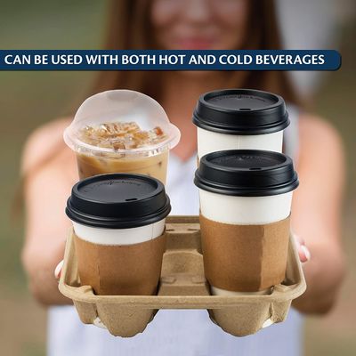 Takeout Containers For 4 Cups 100% Compostable Biodegradable For Coffee Or Tea Cup