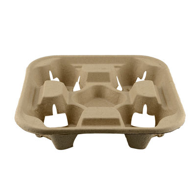 Takeout Containers For 4 Cups 100% Compostable Biodegradable For Coffee Or Tea Cup
