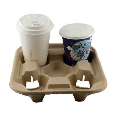 Takeout Containers For 4 Cups 100% Compostable Biodegradable For Coffee Or Tea Cup
