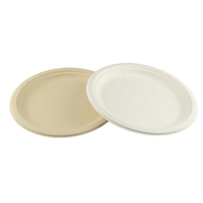 100% Compostable 8.75 Inches Natural, Biodegradable Food Plate For Food And Vegetables