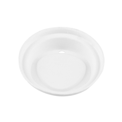 90mm 100% Biodegradable Sugarcane Pulp Molded Sip Lid , Triangle Design , Bleached