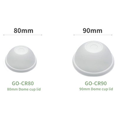 Manufacture Tea Cup Cover Eco Biodegradable Pulp Sugarcane Paper Dome Lids 90mm