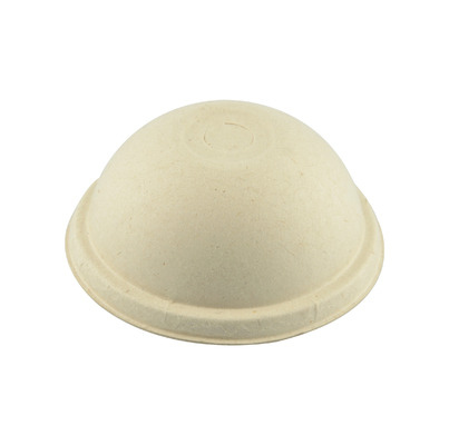 Bagasse Pulp fiber base Dome Lids without plastic For 8oz 12oz 16oz Paper Cups