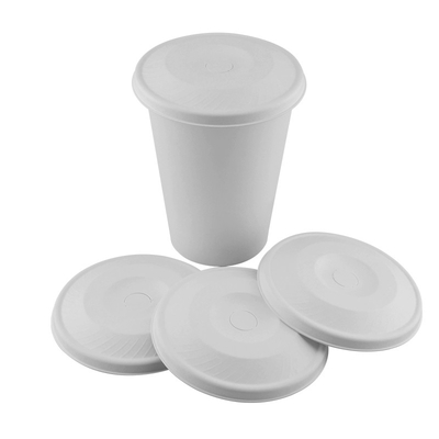 100% Fiber Pulp PFAS-Free compostable bagasse molded pulp paper coffee cups lids