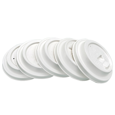 Takeaway Cup Cover Lids Natural Sugarcane Pulp Hot Single Layer Paper Cup Lid